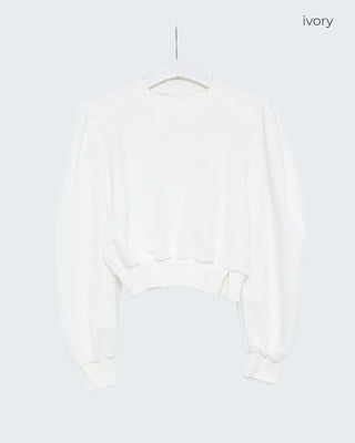 Puff cropped sweatshirt