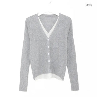 Layered Rib Cardigan