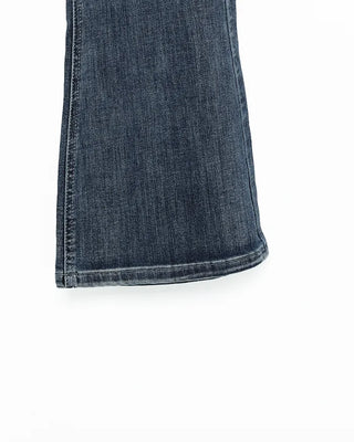 Unique Whisker Wash Flare Denim Pants