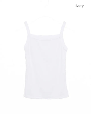 Square neck ribbed camisole