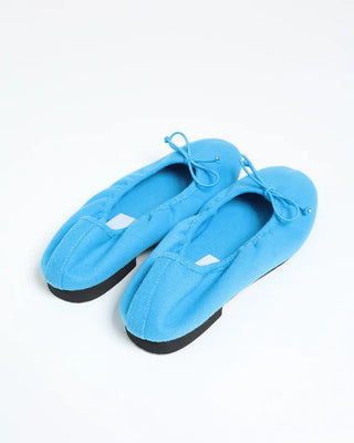 Vivid round ribbon flat shoes