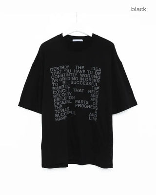 Casual Lettering Loose Fit Short Sleeve T-Shirt