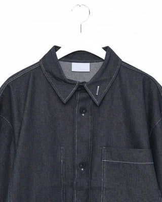 Non-washed denim shirt jacket