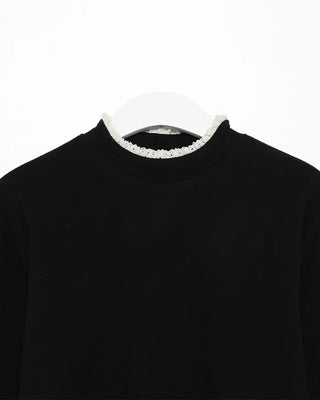 Slim-fit frill detail knit