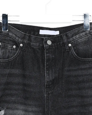 (Unisex) Distressed Wide Denim Pants