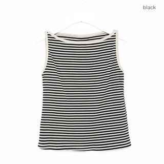 Striped color sleeveless top