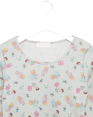 Baby Jewel Neck Cropped Fleece-Lined Cut and Sew Top