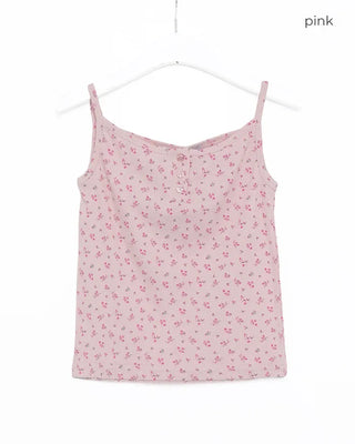 Flower button camisole