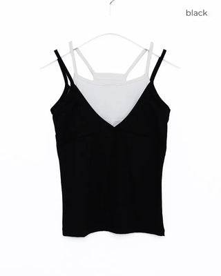 Square neck layered camisole