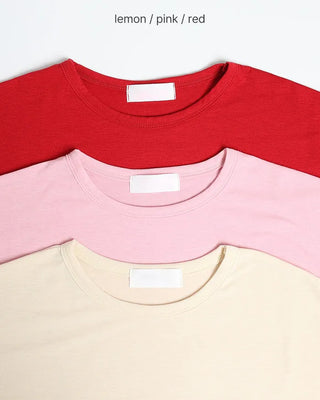 Round neck half T-shirt