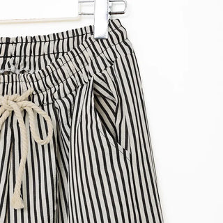 Striped wide-leg pants