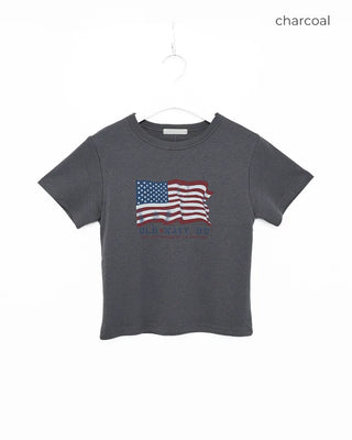 Printed flag logo T-shirt