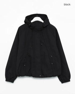 Hooded windbreaker jacket