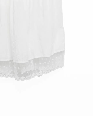 Lace hem frill line tiered maxi skirt