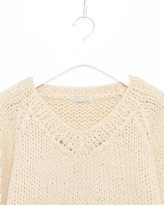 Handmade V-neck knit sweater
