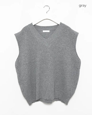 Rib-knit vest