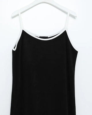 High-collar camisole long dress