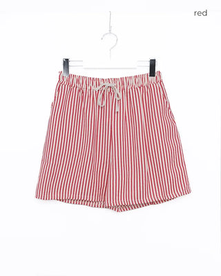 Striped elastic waist shorts