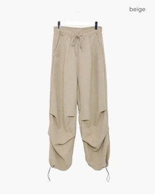(Unisex) Washed Pintuck Wide Pants