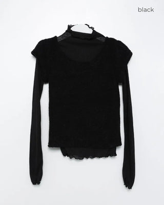 See-through T-shirt & knit set