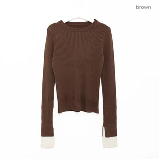 Slim cuff detail knit
