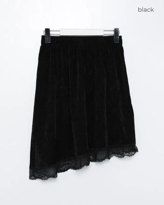 Asymmetrical Lace Midi Skirt