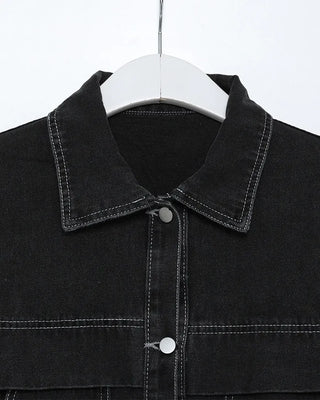 Pocket Color Denim Jacket