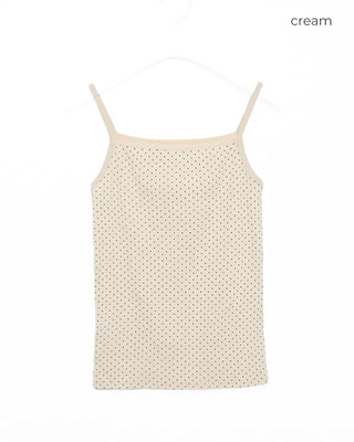 Pindot square neck camisole