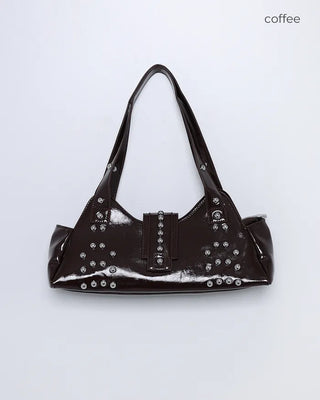 Studded Ribbon Shaped Shoulder Bag