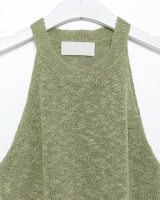 Halter neck knit tank top