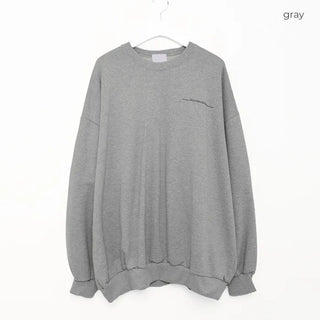 Moon print back point sweatshirt