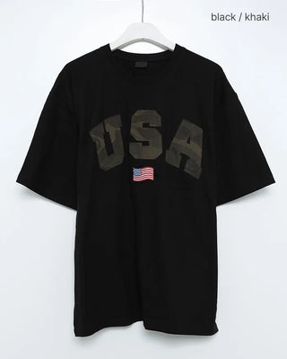 Camouflage Lettering T-Shirt