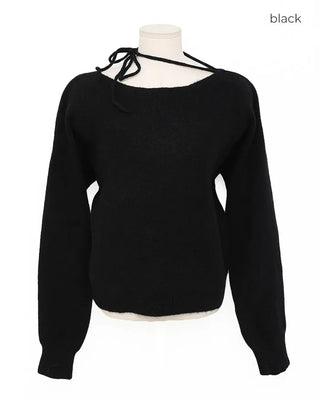 Ribbon tie knit