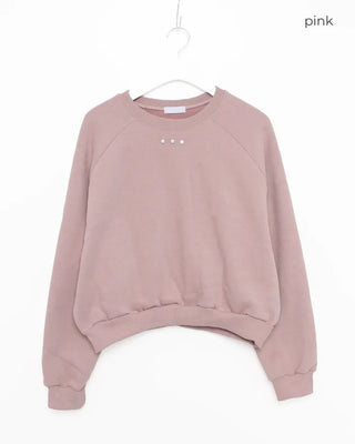 Brushed studded sweatshirt