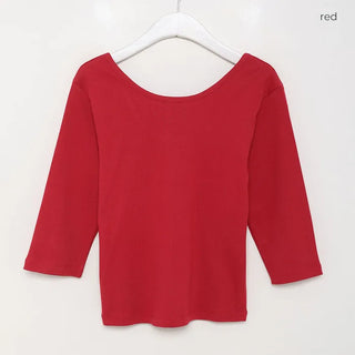 Back U-neck 5/8 length cut and sew