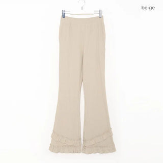 Ribbed Frill Banding Pants