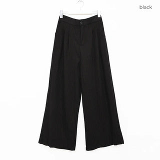 Striped wide slacks