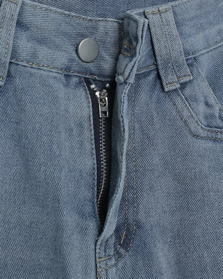 Wide bootcut denim pants