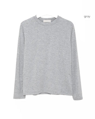 Round Basic Slim Long-Sleeve T-Shirt