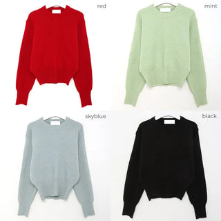 Daily Cropped Round Knit