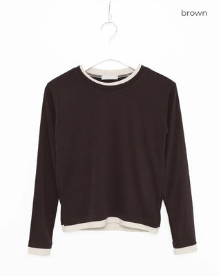 Two-tone round t-shirt