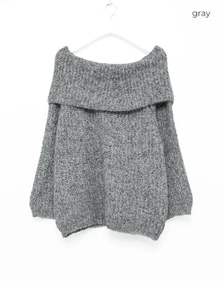 Oversized off-shoulder knit