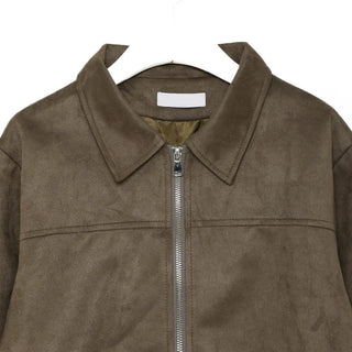 Simple velour short jacket