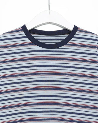 Mixed Border Semi-Cropped Half T-Shirt