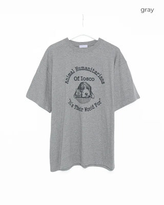 Puppy Lettering Short-Sleeved T-Shirt