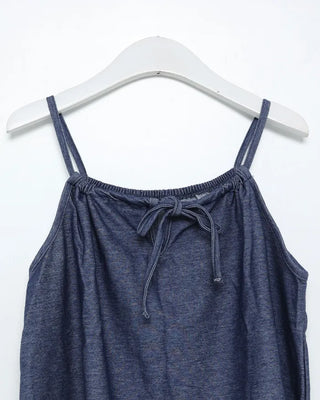 Denim ribbon camisole
