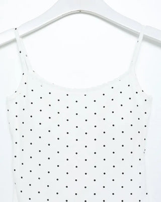 Dot lace point camisole