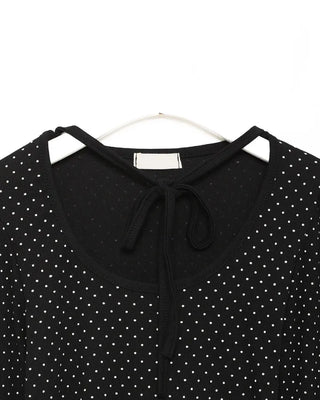 Polka Dot U-Neck T-Shirt