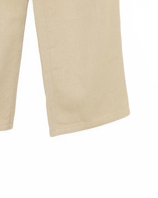 Cotton pants with side buckle patches