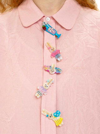 [Moromoro2] Crinkle Tie-Neck Pleated Shirt  Dress